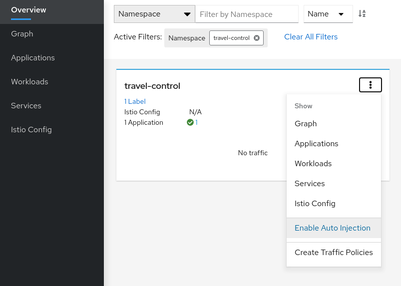 Enable Auto Injection per Namespace